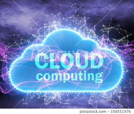 Cloud computing concept - 3d rendering 108551976