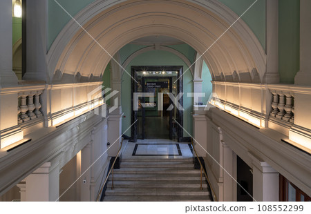 Beautiful interior corridor architecture design of The Victoria & Albert Museum. 108552299