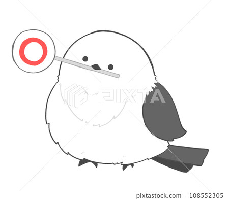 一隻條紋長尾蛾，握著圓棒，側視 108552305