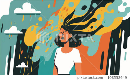 A woman who has many problems at work 108552649