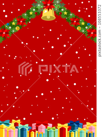 Christmas, background, illustration, present, gift, simple, cute, red, vertical 108553372