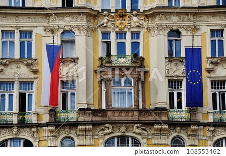 Buildings on Old Town Square in Prague 108553462