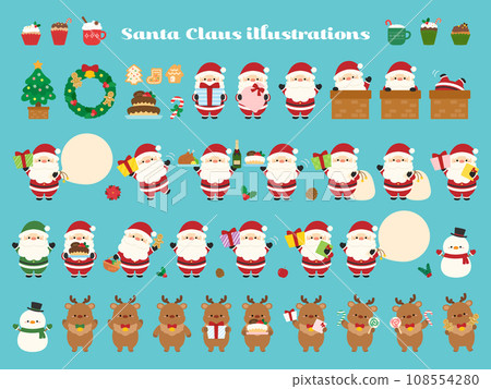 Cute Santa illustration set 108554280