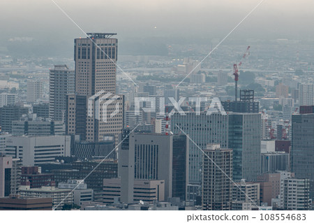 Sapporo cityscape seen from Bihoro Pass 108554683
