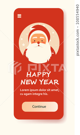 santa claus in hat christmas eve holiday happy new year celebration template copy space portrait vertical 108554940