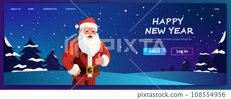 santa claus in red costume and hat with thumb up hand gesture christmas eve holiday happy new year celebration template santa claus in red costume and hat with thumb up hand gesture christmas eve holiday happy new year celebration template 108554956