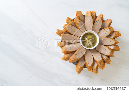 fried fish cake or fish ball 108556687