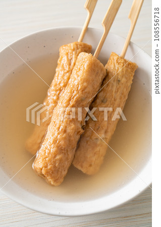 Odeng - Korean fish cake skewer in soup Odeng - Korean fish cake skewer in soup 108556718