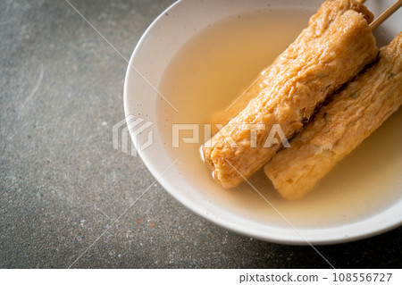 Odeng - Korean fish cake skewer in soup Odeng - Korean fish cake skewer in soup 108556727