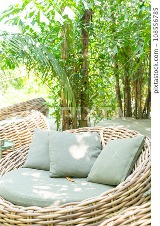 pillow on patio outdoor chair pillow on patio outdoor chair 108556785