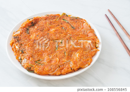 Korean Kimchi pancake or Kimchijeon 108556845