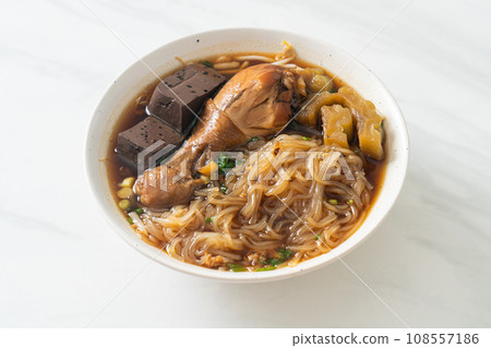 Stewed Chicken Noodle Soup Bowl Stewed Chicken Noodle Soup Bowl 108557186