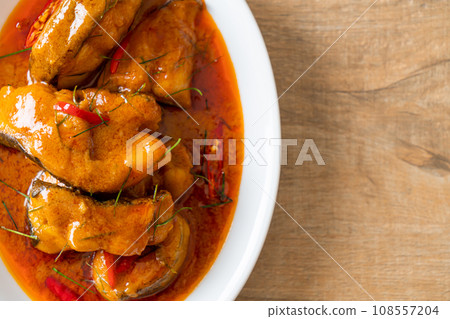 Redtail Catfish Fish in Dried Red Curry Sauce that called Choo Chee 108557204