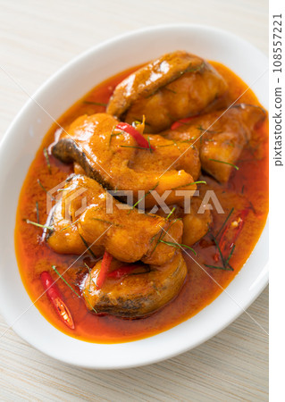 Redtail Catfish Fish in Dried Red Curry Sauce that called Choo Chee 108557221