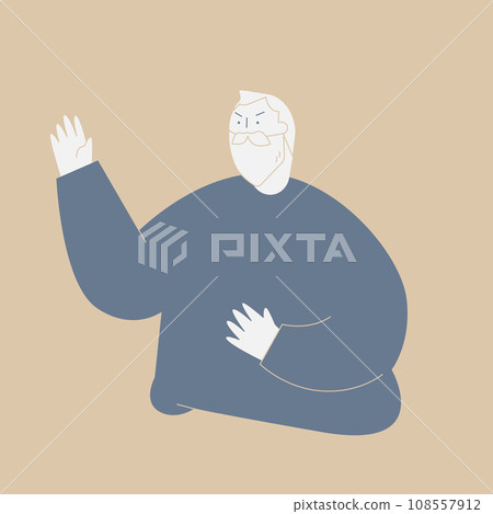 An elderly man who refuses. An elderly man who refuses. 108557912