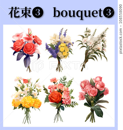 Bouquet illustration (AI generated image) 108558090