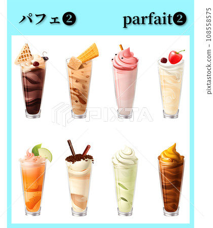 Illustration of a delicious parfait (AI generated image) 108558575
