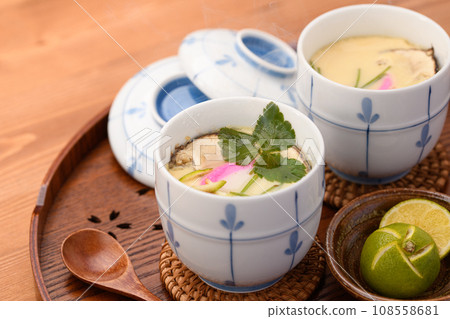 Chawanmushi with matsutake mushrooms Chawanmushi with matsutake mushrooms 108558681