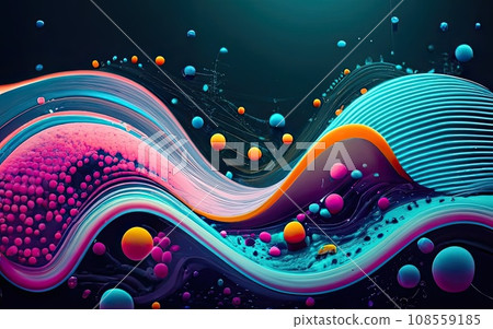 Abstract Waving Particle Technology Background Design Abstract Waving Particle Technology Background Design 108559185
