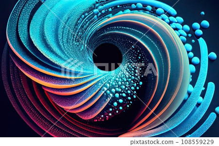 Abstract Waving Particle Technology Background Design 108559229