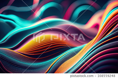 Abstract Waving Particle Technology Background Design 108559248