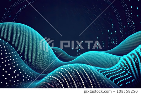 Abstract Waving Particle Technology Background Design 108559250