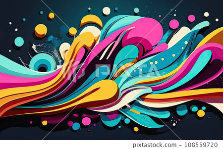 vivid burst and waves background vivid burst and waves background 108559720