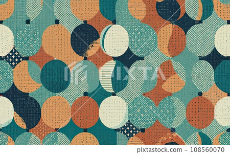 Trendy Seamless Pattern Stippled Circles Retro Colors Abstract Background Trendy Seamless Pattern Stippled Circles Retro Colors Abstract Background 108560070