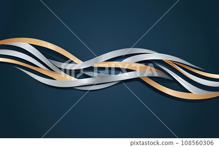 Sliver wavy lines pattern background 108560306