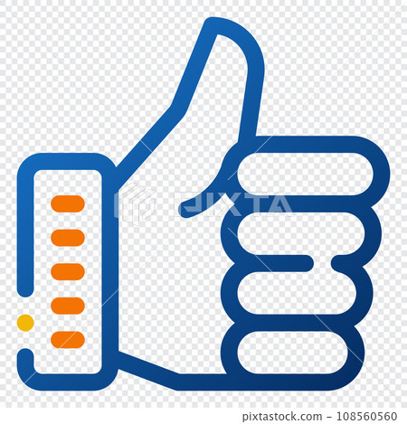 Likes Icon. Digital marketing concept. Outline color icon Likes Icon. Digital marketing concept. Outline color icon 108560560