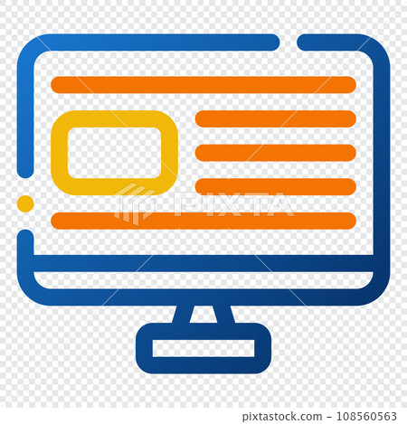 Web Design Icon. Digital marketing concept. Outline color icon Web Design Icon. Digital marketing concept. Outline color icon 108560563