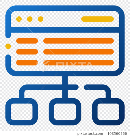 Sitemap Icon. Digital marketing concept. Outline color icon Sitemap Icon. Digital marketing concept. Outline color icon 108560566