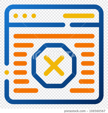 Ad Blocker Icon. Digital marketing concept. Outline color icon 108560567