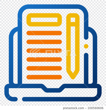 Copywriting Icon. Digital marketing concept. Outline color icon Copywriting Icon. Digital marketing concept. Outline color icon 108560606