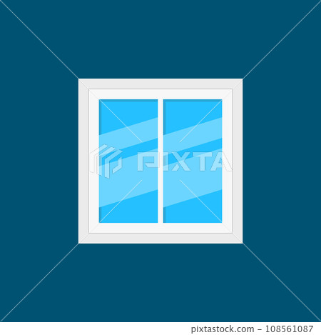 Plastic window flat vector icon or design element 108561087