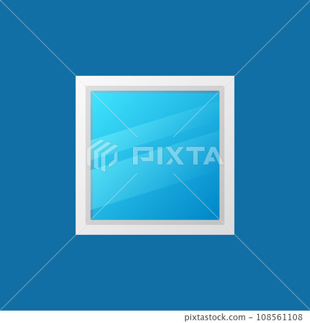 Window minimal colored vector icon on blue background Window minimal colored vector icon on blue background 108561108