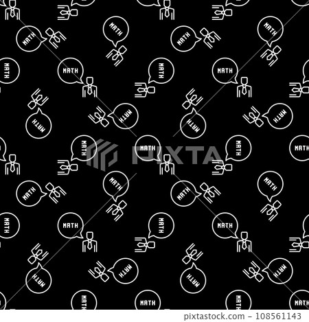 Math Teacher or Student vector Mathematics Science dark line seamless pattern Math Teacher or Student vector Mathematics Science dark line seamless pattern 108561143
