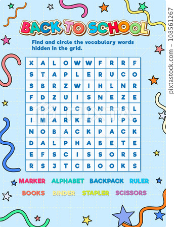 Find Hidden Words Logic Game: English Word Search Puzzle Find Hidden Words Logic Game: English Word Search Puzzle 108561267