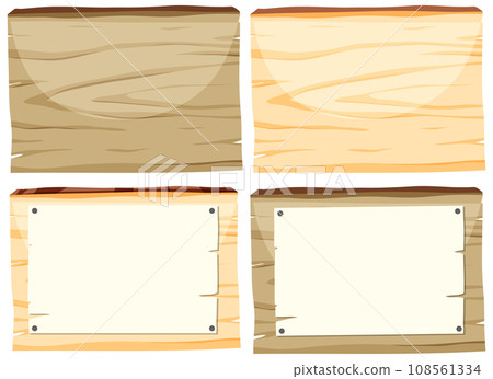 Marine Pollution: Wood and Empty Banner on Wood 108561334