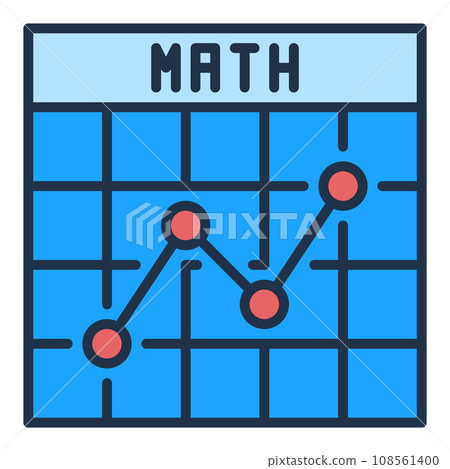 Mathematics Graph vector concept modern icon or symbol 108561400