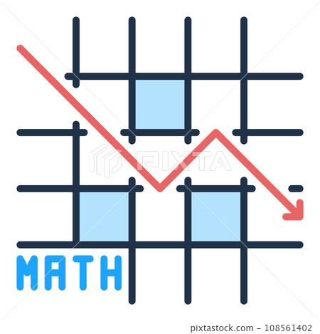 Mathematics Graph vector Math concept creative modern icon Mathematics Graph vector Math concept creative modern icon 108561402