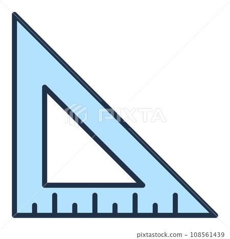 Triangle Ruler vector concept blue simple icon or symbol Triangle Ruler vector concept blue simple icon or symbol 108561439