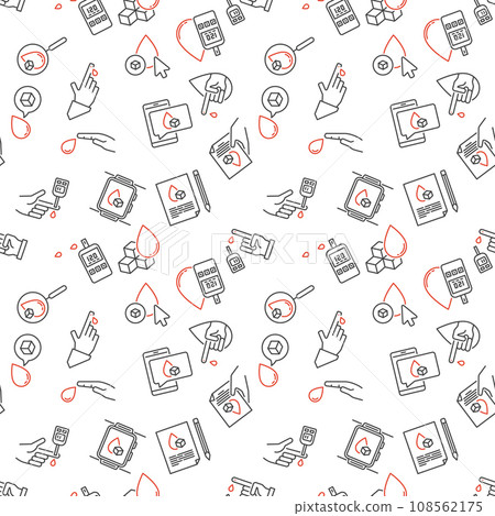 Glycemia vector pattern - Blood Sugar Level seamless background Glycemia vector pattern - Blood Sugar Level seamless background 108562175
