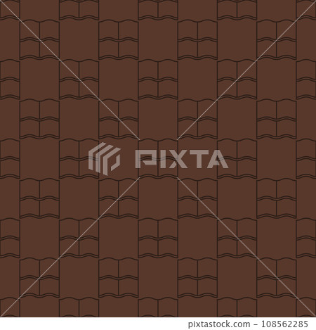 Clay Tile Roof vector concept outline seamless pattern Clay Tile Roof vector concept outline seamless pattern 108562285