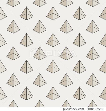 Geometry and Math concept vector retro seamless pattern with Pyramid sign 108562540