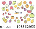 Simple fruit illustration set 108562955