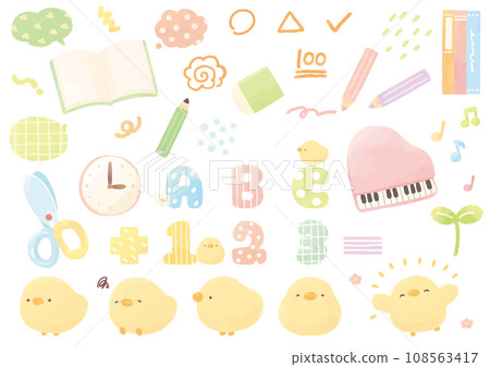 兒童學習/早期教育形像素材套裝小雞 兒童學習/早期教育形像素材套裝小雞 108563417