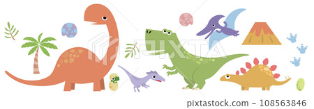 Dinosaur illustration collection 108563846