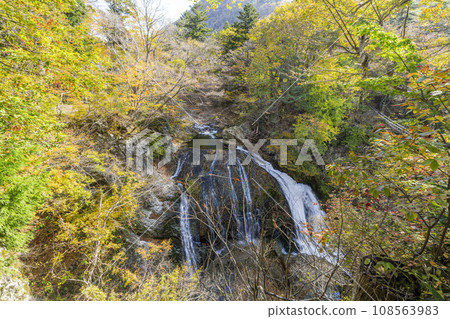 Scenery of autumn leaves Sekiyama Falls in autumn Higashine City, Yamagata Prefecture Scenery of autumn leaves Sekiyama Falls in autumn Higashine City, Yamagata Prefecture 108563983