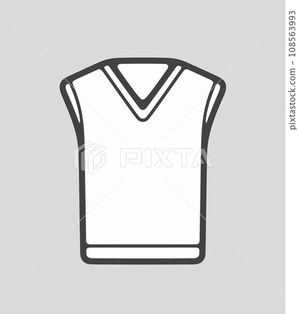 Men's knitted vest line icon. Men's knitted vest line icon. 108563993